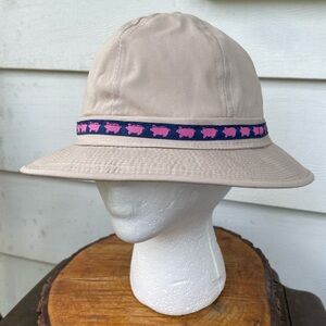 Vintage Ribbon Things New Jersey Pigs Fishing Beach Bucket Hat